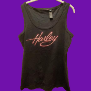 Womens  size  1W Harley Davidson ribbed tank top pink bling